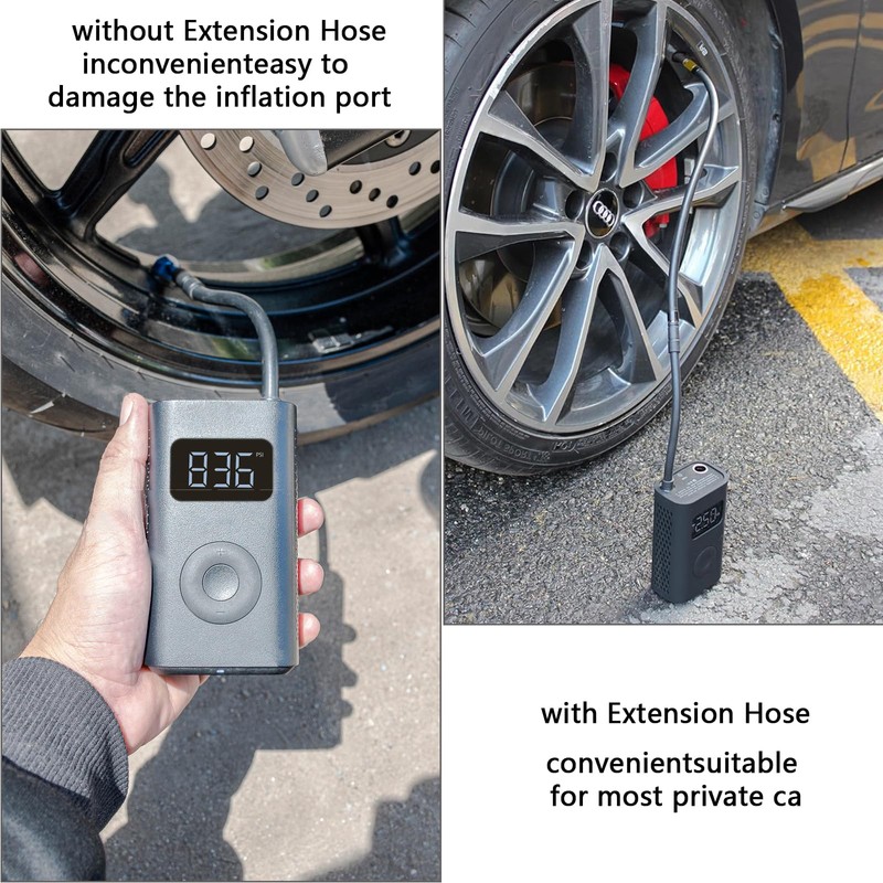 Versatile 2-in-1 Schrader & Presta Bike Pump Adapter, 60cm Extension