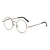 EYE ZOOM Metal Frame Round Reading Glasses with Spring Hinge