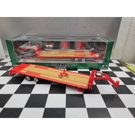 Greenlight Red 1:64 GreenLight gooseneck Flat Bed trailer hitch tow truck ford chevy dodge