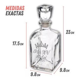 Licorera Personalizada Con Grabado Láser Boda Xv Años 12 Pzs