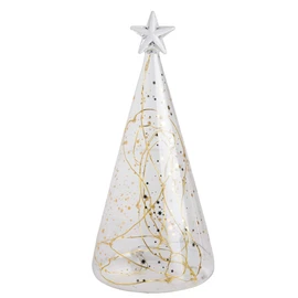 Räder Living Glass Fir Stars Gold Small LED Diameter: 10 cm Height: 22 cm