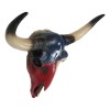 Southwest Longhorn Cow Steer Skull With Texas Lone Star State