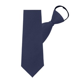 Mantieqingway Zipper Ties for Women, Pre-tied Adjustable Boys/Girls Neck Ties for Business, School Uniforms, JK/JC Cosplay (Navy Blue)