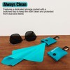 Teal Keychain Microfiber Eye Glasses Cleaner Cleaning Cloth Wipes Portable