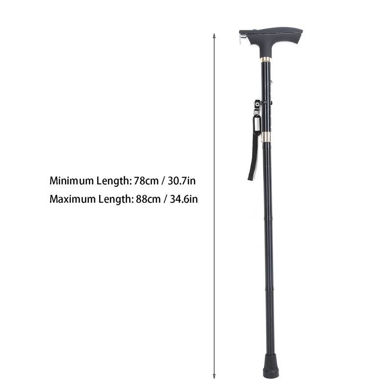 15 Gears Adjustment Elderly Folding Waking Cane Hand Walking Standing