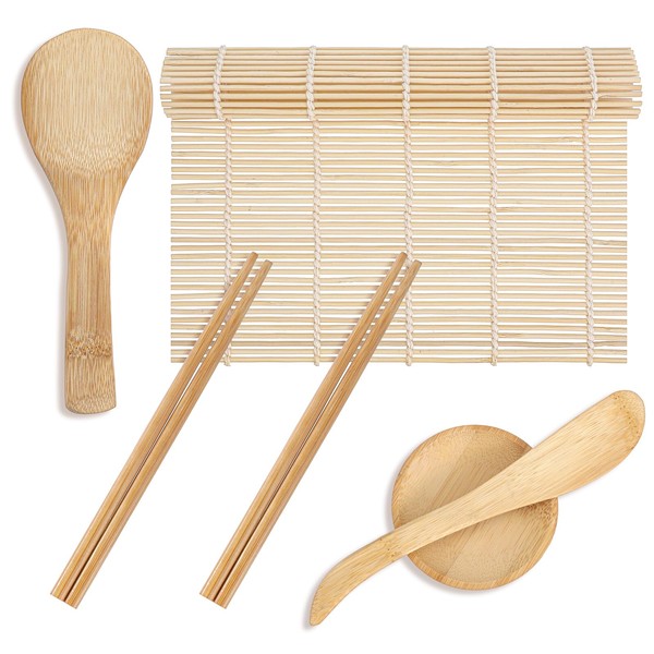 Guduling 6 Pcs Sushi Maker Kit,Sushi Making Kit Basic Kits,Including