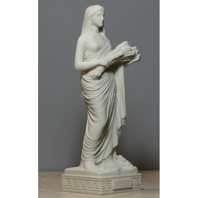 Demeter Ceres Harvest Fertility Goddess Greek Alabaster Statue Sculpture 25cm