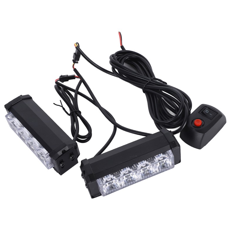 24W 12V 8LED Strobe Lights Bar High Brightness Warning Caution