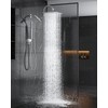 All Metal Dual Shower Heads Combo with Curved Extension Arm,