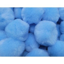 Aldastar 25 pcs 1-1/2 Inch Light Blue Large Pom Poms Craft Acrylic Aldastar Made in USA