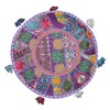 Rastogi Handicrafts Indian Comfortable Floor Cotton Cushion Ottoman Cover Embellished