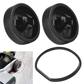 2 Sets of Upgraded Replacement Wheel and Gasket for Ryobi 18v Cordless Stick Vac PCL720B, PCL720K, PBLSV716B, PBLSV716K, PBLSV717B, PBLSV717K Cordless Vacuum Cleaner - Silicone Replacement Wheels