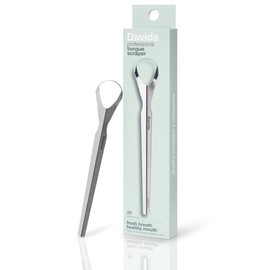 Davids - Rascador de lengua para adultos y niños, 100% médico profesional de acero inoxidable, fabricado en Estados Unidos