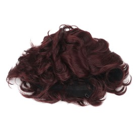 Women Short Curly Hair Wig Fashionable Elegant Adjustable Heat Resistant Synthetic Soft Hair Wig for Middle Aged Women