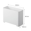 Yamazaki 5538 Bathroom Trash Can, White, Approx. W 7.9 x