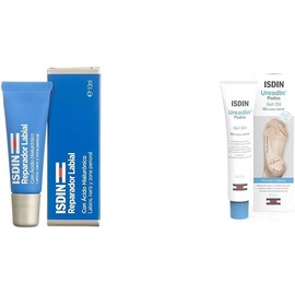 ISDIN reparador labial fluido con acido hialuronico. 10 mililitro, 1 + Ureadin Podos Gel Oil, Repara e hidrata los pies secos y agrietados, 75ml