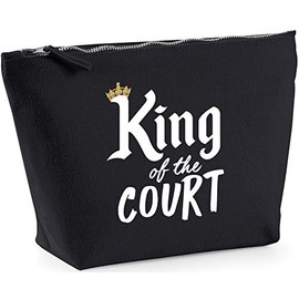 Hippowarehouse King of the Court printed make up cosmetic wash bag 18x19x9cm