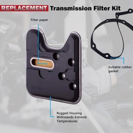 7932 Auto Automatic Trans Transmission Oil Filter kit 2 cushions 13 holes L4 1.5L 1.6L Compatible with Hyundai 2000-2011 Accent - Compatible with Kia 2006-2011 Rio Replaces# 46321-22731