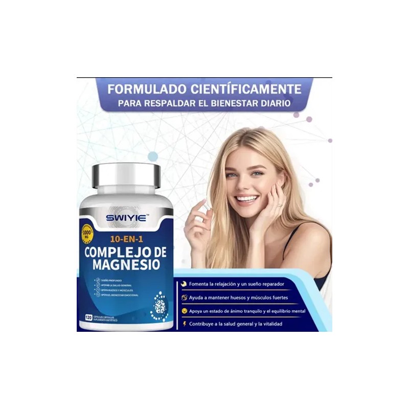 Complejo Magnesio Swiyie 1000mg 120 Cápsulas