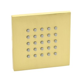GUOWENYING Modern Design 1 Pcs Square Body Massagers Spray Shower Jet with High Pressure 25 Nozzles, Wall Mounted, Solid Structure, Brushed Gold