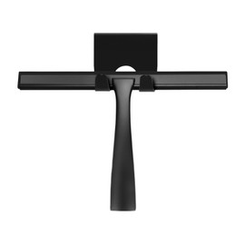 Ambrosya - Shower Squeegee Made of Stainless Steel in Black - Squeegee Shower Squeegee Bathroom Squeegee Bathroom Decorative Shower Cubicle Squeegee Shower Wiper Window Wiper Holder Wiper (Stainless