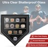 Championship Ring Display Case, 12 Posts Baseball Ring Holder, Lockable