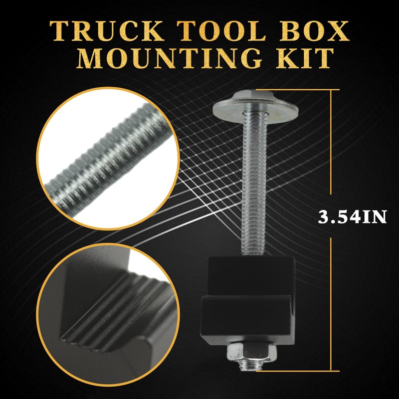 MCMMLDM Truck Tool Box Mounting Kit,J Hook Crossover Toolbox Clamps