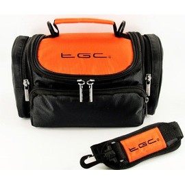 NavPal Sat Nav GPS Case Bag by TGC ® with shoulder strap and Carry Handle (Hot Orange & Black)