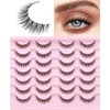 Kiromiro Eyelashes Wispy 10mm False Lashes Natural Look Fluffy 3D