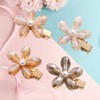 MIAO JIN 12Pcs Crystal Hair Clips Pearls Alligator Hairpins Small