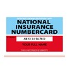 Custom Printed Replacement National Insurance Number Card Hard Plastic Card