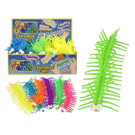 HOT BARGAINS 12 X Mega Stretchy Centipede Cyril Stress Toy Assorted Color Squishy Fidget Toys for Anxiety and Anti Stress for Kids (Centipede Cyril, 12, Count)
