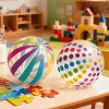 Toolzia Transparent Dots & Stripes Inflatable Beach Ball, 2-Pack