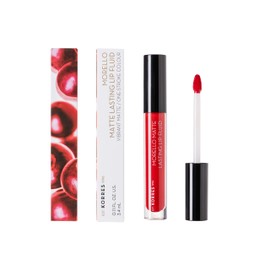KORRES Morello Matte Lasting Lip Fluid, No. 53 Red Velvet, 3.4 ml