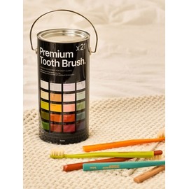 Premium double fine bristle pastel toothbrush 21 pieces / 프리미엄 이중미세모 파스텔 칫솔 21개입