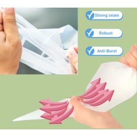 HOMYTOP 19 Inch Extra Large Piping Bags 200 Pack - Disposable Pastry Bags - Thick Anti-Burst Pastry Icing Frosting Piping Bags For Decorating Cupcakes Cakes Cookies (Large 19 Inch-200 Pack)