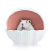 LuckyOpt Ceramic Hamster Hideout, Cute Shell-Shaped Small Animal Habitat, Large
