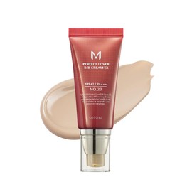 MISSHA M Perfect Cover BB Cream No. 23 Natural Beige - Light/Medium with Cool/Neutral Undertone, SPF 42 PA+++, 50 ml - Tinted Moisturiser for Face with SPF