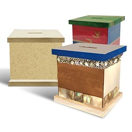 Jewfadz Wooden Money Box, DIY Charity/Savings & Coin Collection | Decorate Your own Creative Gift for Children and Adults