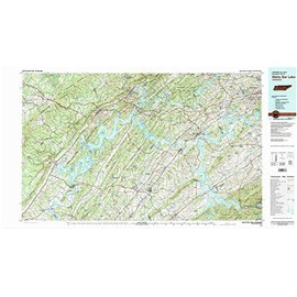 YellowMaps Watts Bar Lake TN topo map, 1:100000 Scale, 30 X 60 Minute, Historical, 1981, Updated 1984, 24.1 x 44.2 in - Polypropylene