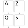Online-Welcome French Azerty Keyboard Sticker White