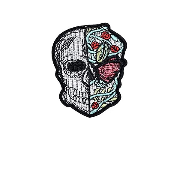 Angry Head Clothes Patches Tattoo Snake Skull Embroidered Clothes Patch
