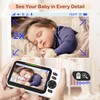 Blemil Baby Monitor with 30-Hour Battery, 5" Large Split-Screen Video