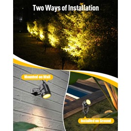 Outdoor LED Landscape Lighting 3W 12V Low Voltage Landscape Lights, 2700K 1800LM Landscape Lights with Transformer IP65 Waterproof, Landscape Spotlights for Garden Yard Lawn Decorative(6 Pack)