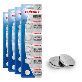 Tenergy CR1220 3V Lithium Button Cell_Battery, for_Keys, Watches,_Camera_Accessories, 20 Pack