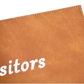 Esposti Visitors Book | Tan Faux Leather Cover | 265 x 195mm