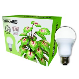 Miracle LED Almost Free Energy 150W Commercial Hydroponic Ultra Grow Lite - Daylight White Full Spectrum LED Indoor Plant Growing Light Bulb For DIY Horticulture & Indoor Gardening (604297)Single Pack
