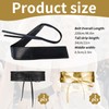 Taillengürtel Damen breit, elastische Stoffe, hochwertiges PU-Leder, zwei Farben, 1er