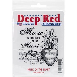 Music of The Heart Rubber Cling Stamp