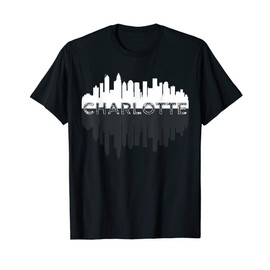 NC Queen City Charlotte Skyline Art Downtown Souvenir Gift T-Shirt
